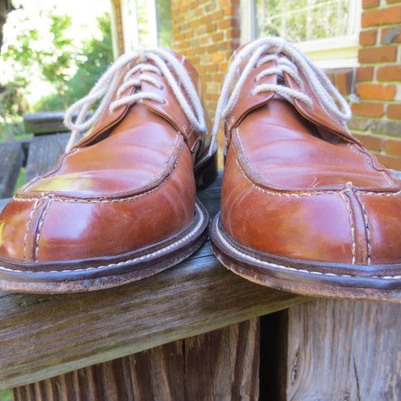 Johnston & Murphy caramel leather lace-up shoes, 9M excellent! main image 7